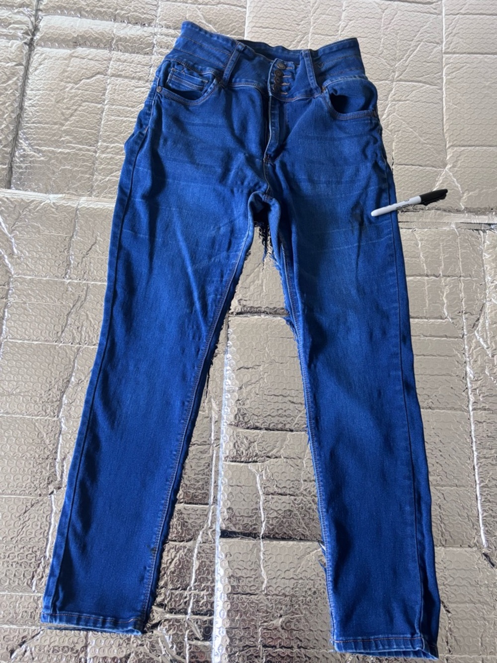 (13) See Desc. Bamboo High-Waist Dk Blue Jeans Stretch Mark* Functioning Measure